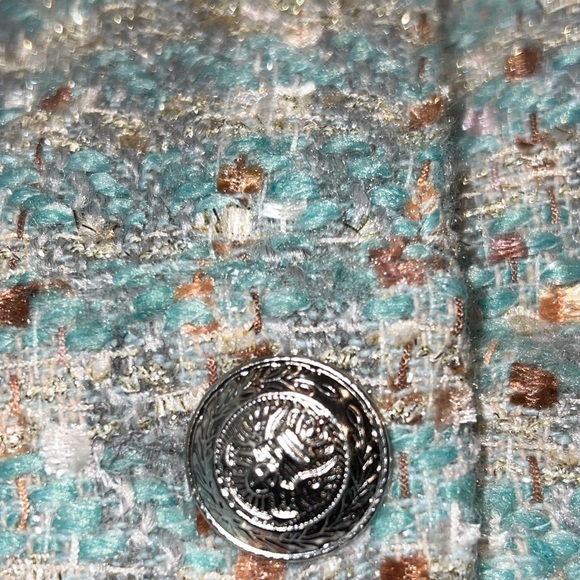 L'AGENCE Bridges Tweed Crop Jacket in Sage - Picture 8 of 15